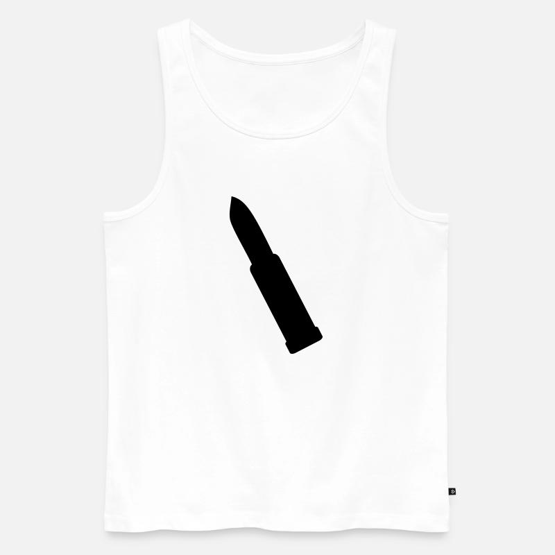 lippenstift - Männer Premium Bio Tank Top - Weiß