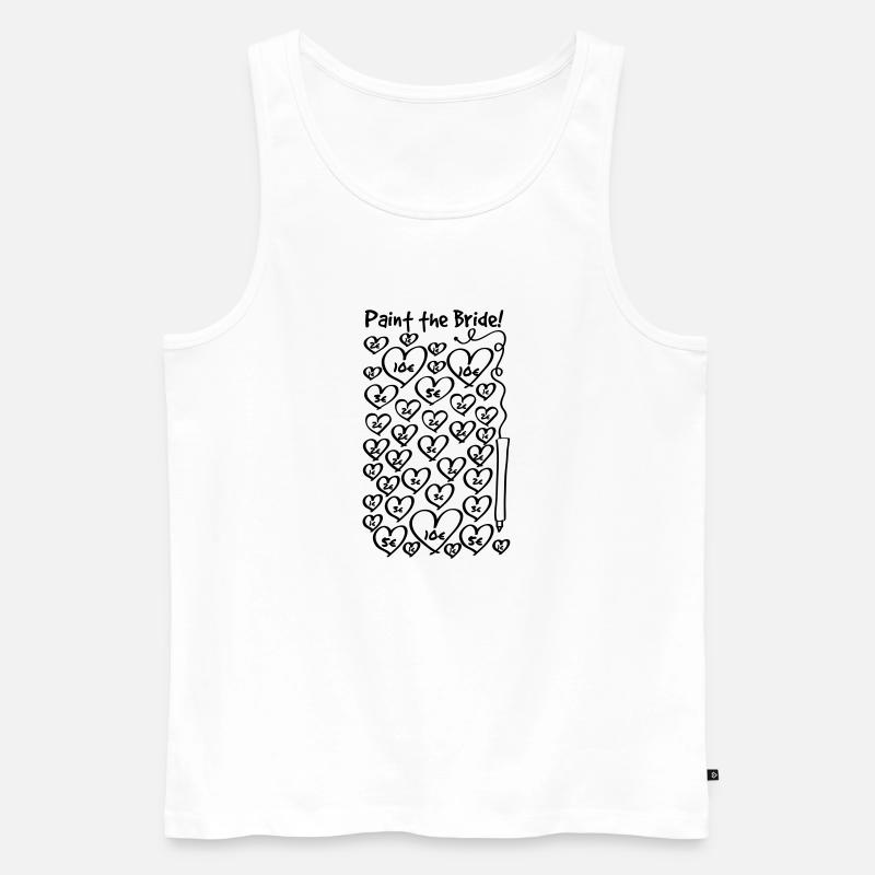 Paint the Bride - JGA - Männer Premium Bio Tank Top - Weiß