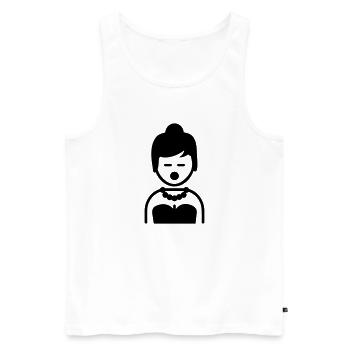 Sängerin - Männer Premium Bio Tank Top - Weiß - Vorne - Michal (187cm)