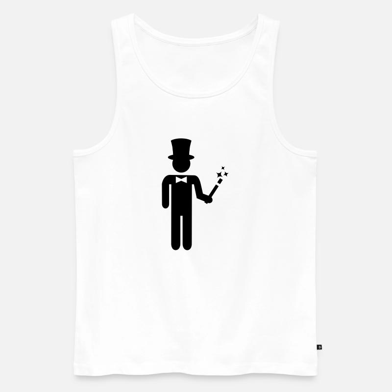 Zauberer - Männer Premium Bio Tank Top - Weiß