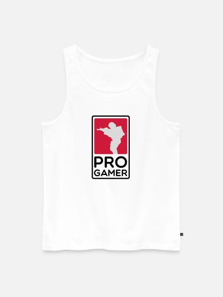 PRO GAMER - Men's Premium Organic Tank Top - white