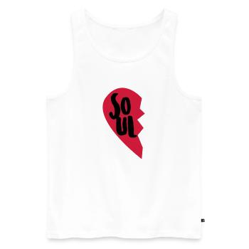Soul Mate Couple Shirt - Männer Premium Bio Tank Top - Weiß - Vorne - Michal (187cm)