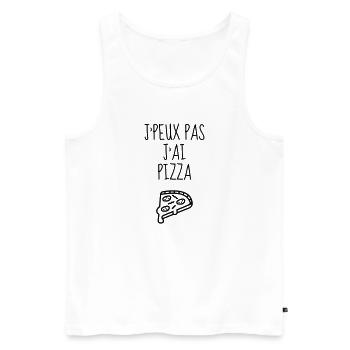 Pizza / pizzaiolo / Italien / Burger - Männer Premium Bio Tank Top - Weiß - Vorne - AI Model Male 178 light (178cm)
