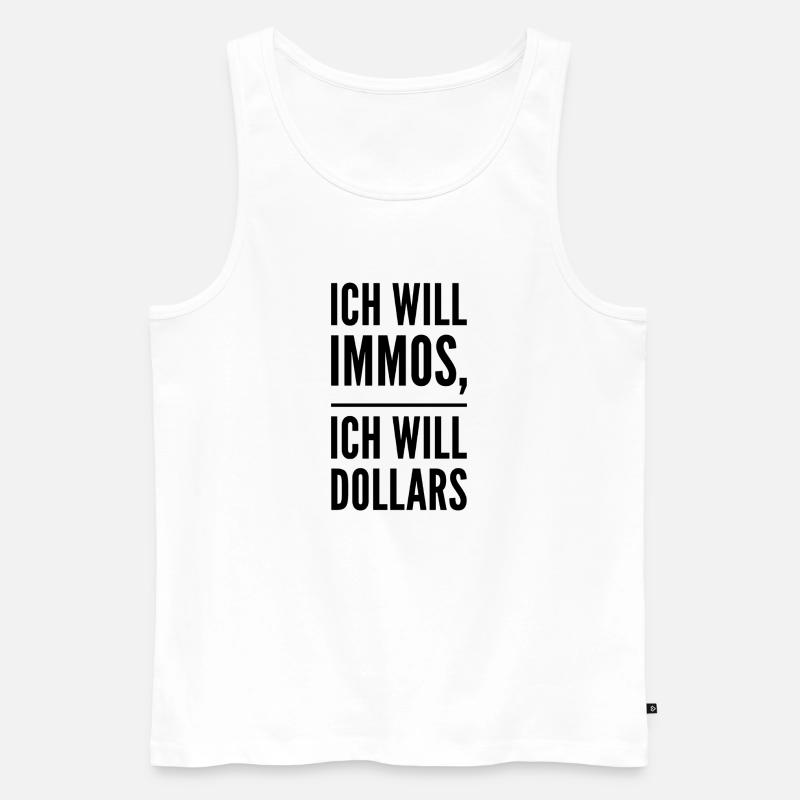Ich will Immos - Männer Premium Bio Tank Top - Weiß