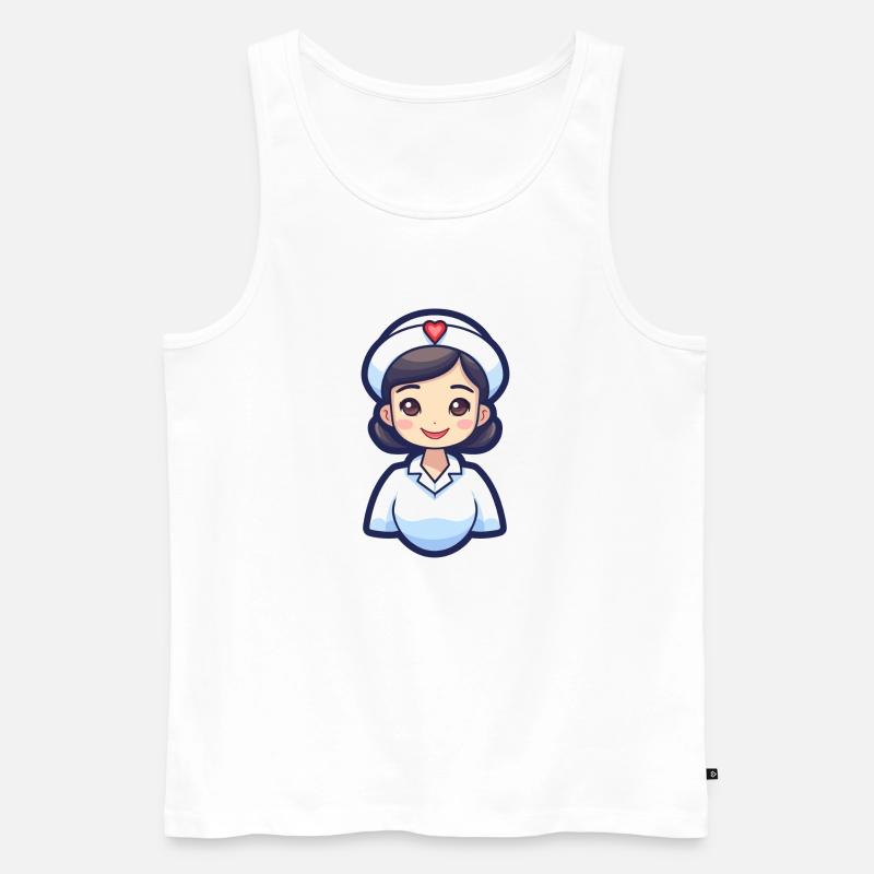 Krankenschwester - Männer Premium Bio Tank Top - Weiß