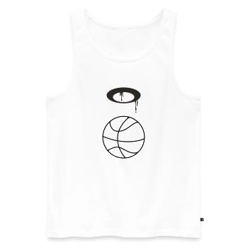 Basket-ball 5 0 07 - Débardeur bio Premium Homme - blanc - Devant - Michal (187cm)