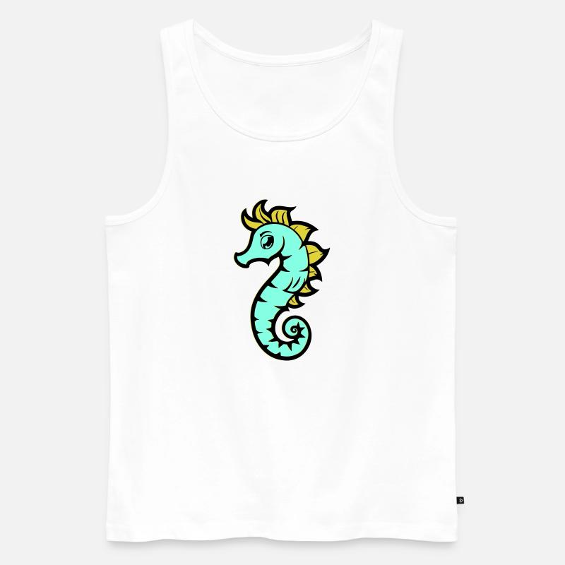 seepferd seepferdchen comic - Männer Premium Bio Tank Top - Weiß