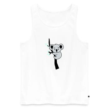 Koala Ours Bande Dessinée Arbre - Débardeur bio Premium Homme - blanc - Devant - Michal (187cm)