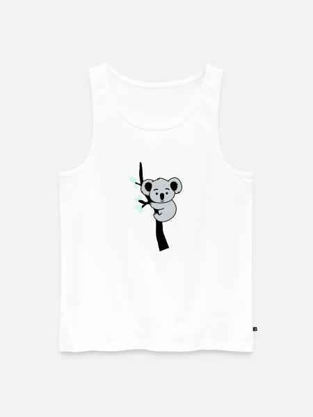 Koala Bear Comic Tree - Men's Premium Organic Tank Top - white
