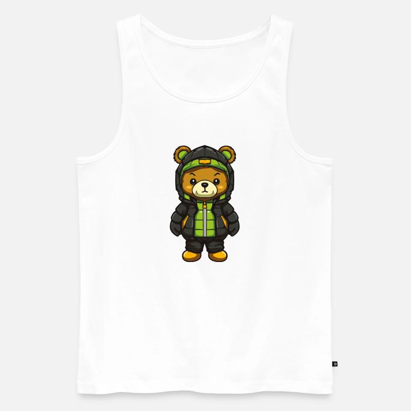 bär comic - Männer Premium Bio Tank Top - Weiß