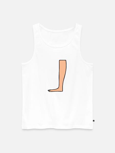 Leg Heiroglyph - Men's Premium Organic Tank Top - white
