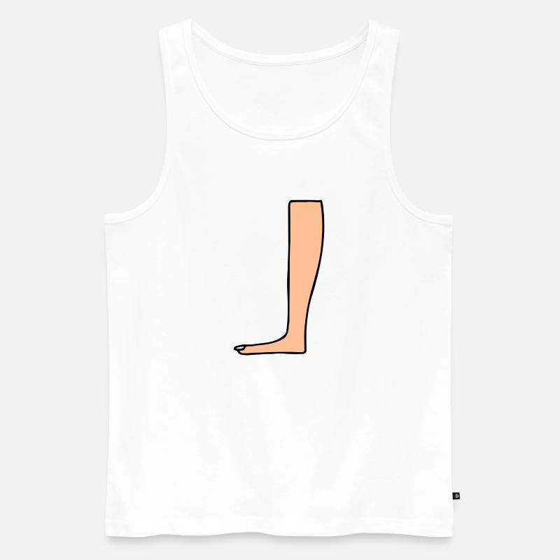 Leg Heiroglyph - Männer Premium Bio Tank Top - Weiß