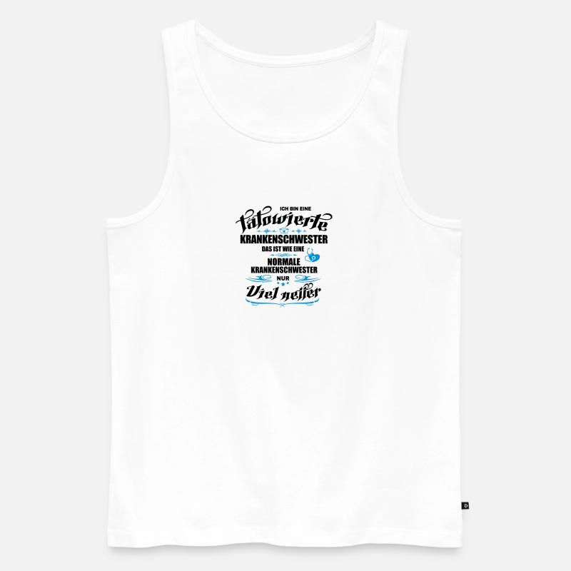 Tätowierte Krankenschwester. Krankenpflege - Männer Premium Bio Tank Top - Weiß