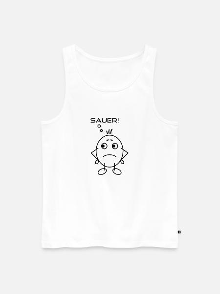 Eierkopf sauer - Männer Premium Bio Tank Top - Weiß