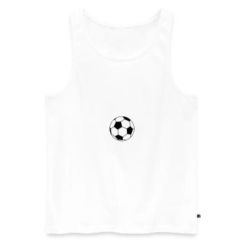 Fußball-Fieber (weiß-weißer Ball) - Männer Premium Bio Tank Top - Weiß - Vorne - Michal (187cm)