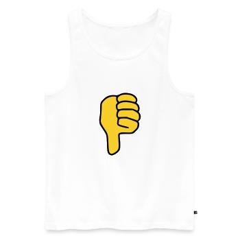 Emoji Thumbs Down Sketch Color - Men's Premium Organic Tank Top - white - Front - AI Model Male 178 light (178cm)