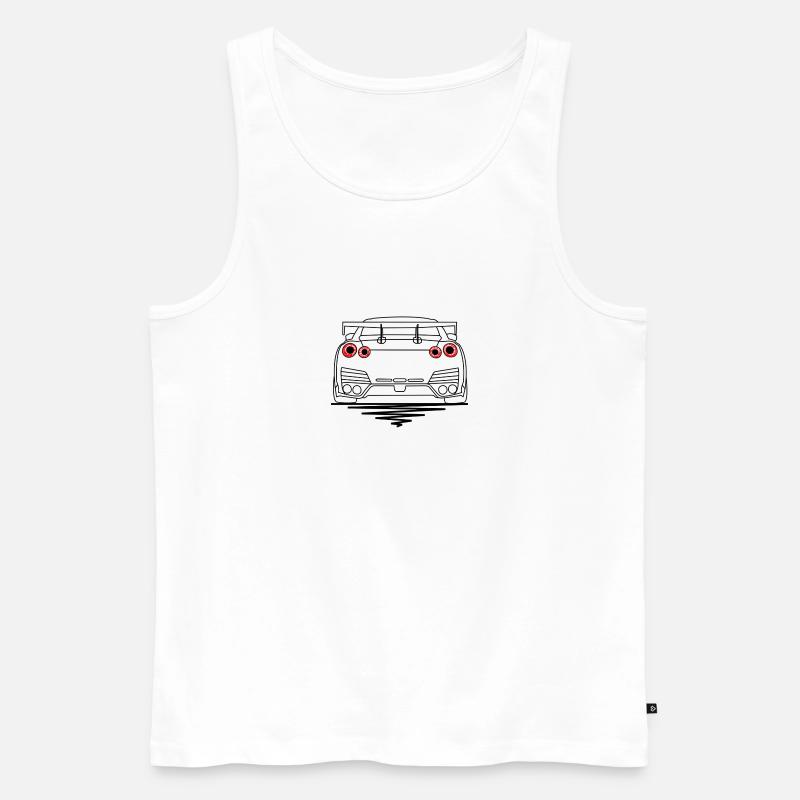 GTR R35 (Auto) - Männer Premium Bio Tank Top - Weiß