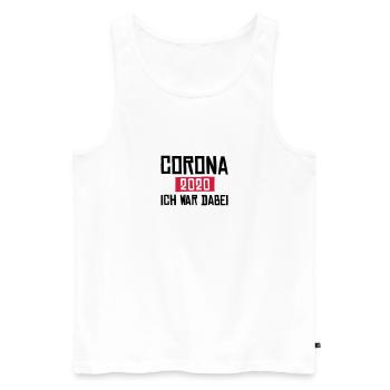 Corona 2020 ich war dabei - Männer Premium Bio Tank Top - Weiß - Vorne - Michal (187cm)