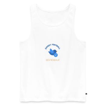 Football humour reseaux sociaux - Débardeur bio Premium Homme - blanc - Devant - Michal (187cm)