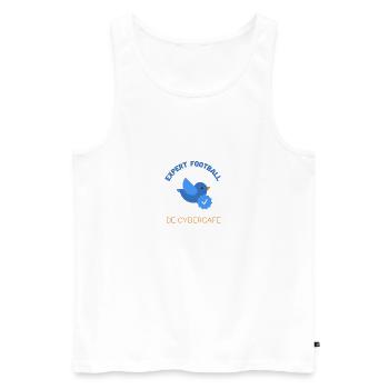 Football humour reseaux sociaux - Débardeur bio Premium Homme - blanc - Devant - Michal (187cm)