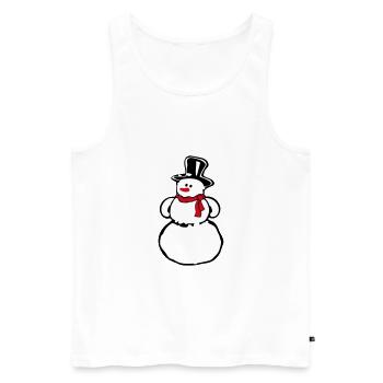 Bonhomme de neige - Débardeur bio Premium Homme - blanc - Devant - Michal (187cm)