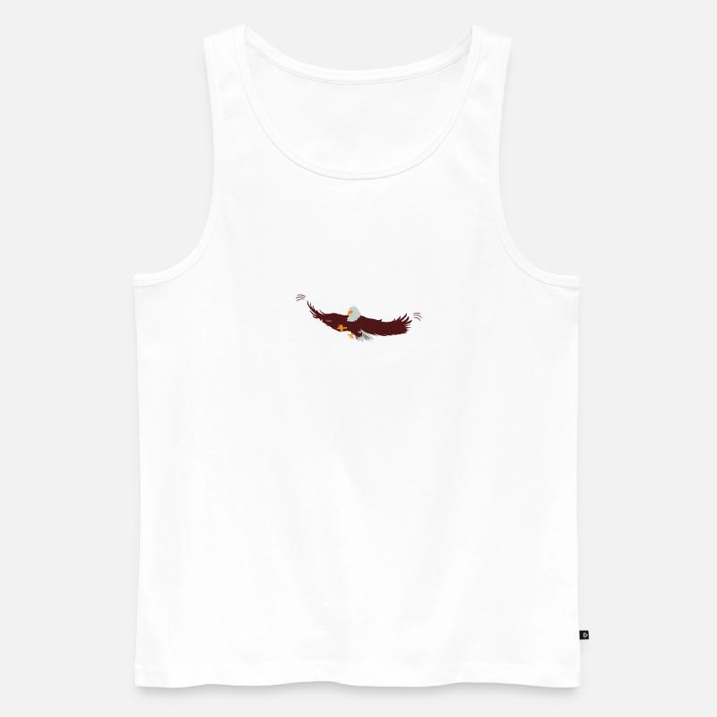 Eagle | Eagle > Vectorgraphic - Men's Premium Organic Tank Top - white
