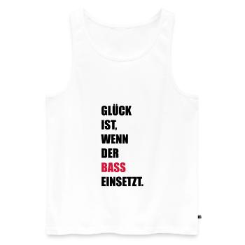 Bass - Männer Premium Bio Tank Top - Weiß - Vorne - Michal (187cm)