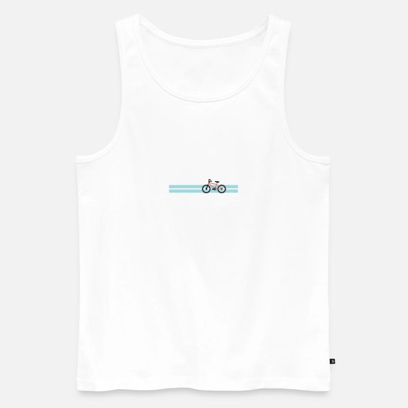 Fahrrad - Männer Premium Bio Tank Top - Weiß
