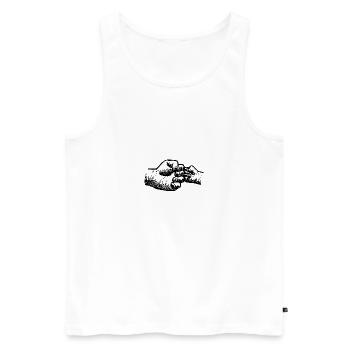 Dad daddy dad - Men's Premium Organic Tank Top - white - Front - AI Model Male 178 light (178cm)
