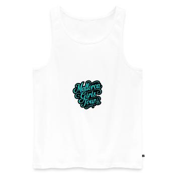 Mallorca Girls Tour Herz - Männer Premium Bio Tank Top - Weiß - Vorne - Michal (187cm)