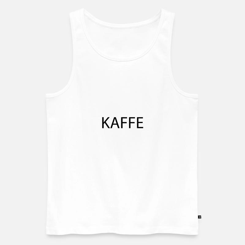 Kaffee - Männer Premium Bio Tank Top - Weiß