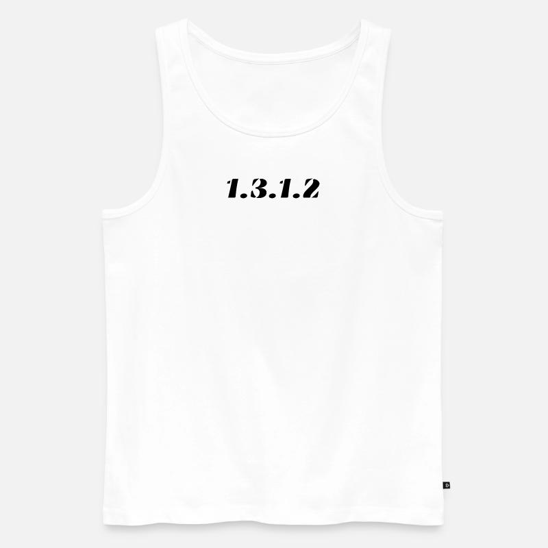 1312 - Männer Premium Bio Tank Top - Weiß
