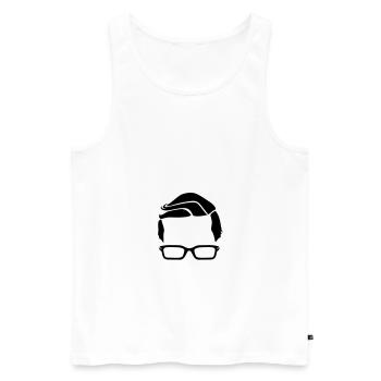 Hipster - Men's Premium Organic Tank Top - white - Front - AI Model Male 178 light (178cm)
