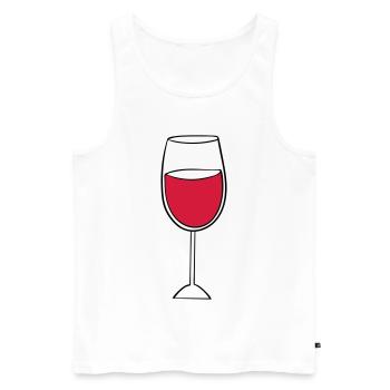 weinglas - Männer Premium Bio Tank Top - Weiß - Vorne - AI Model Male 178 light (178cm)
