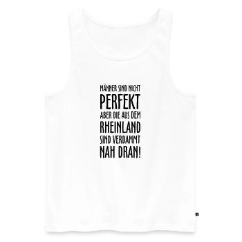 Männer aus dem Rheinland Spruch - Männer Premium Bio Tank Top - Weiß - Vorne - Michal (187cm)