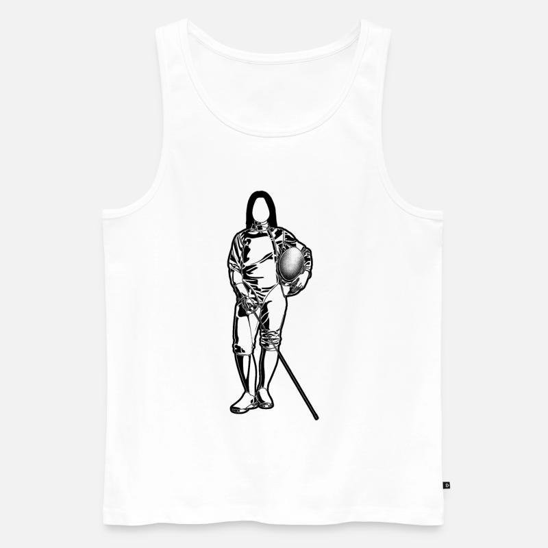 Fechterin - Männer Premium Bio Tank Top - Weiß