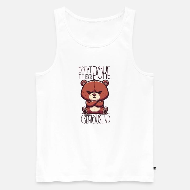 Serious Teddy - Männer Premium Bio Tank Top - Weiß