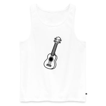 Ukulélé - Débardeur bio Premium Homme - blanc - Devant - Michal (187cm)