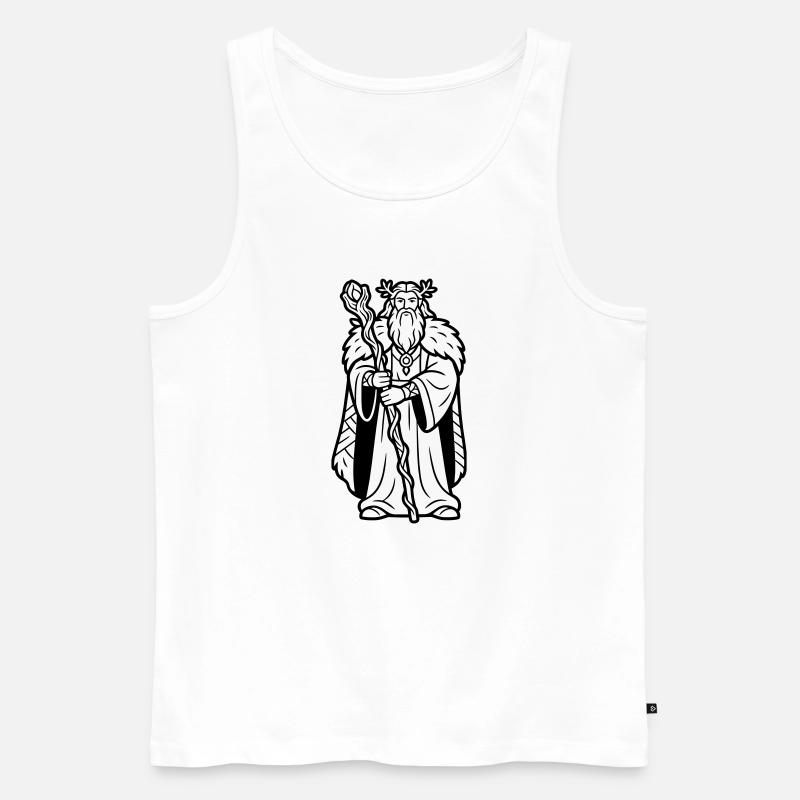 Druide - Männer Premium Bio Tank Top - Weiß