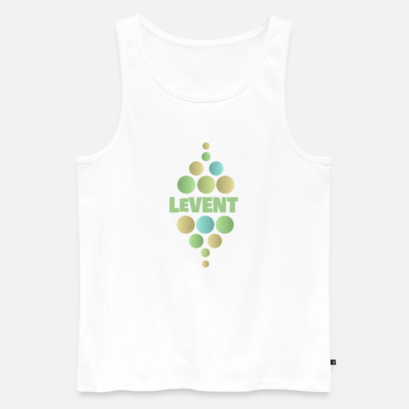 Pastell Dotenpyramide LEVENT - Männer Premium Bio Tank Top - Weiß