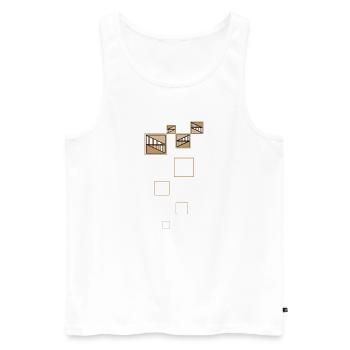 Golden Shapes - Männer Premium Bio Tank Top - Weiß - Vorne - Michal (187cm)