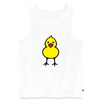 Küken - Männer Premium Bio Tank Top - Weiß - Vorne - Michal (187cm)
