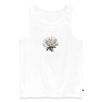 Alpenblume - Männer Premium Bio Tank Top - Weiß - Vorne - AI Model Male 178 light (178cm)