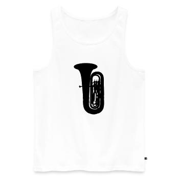 Tuba - Männer Premium Bio Tank Top - Weiß - Vorne - Michal (187cm)