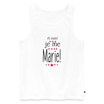 eh ouais - Débardeur bio Premium Homme - blanc - Devant - Michal (187cm)