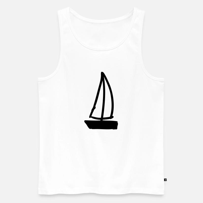 segelboot - Männer Premium Bio Tank Top - Weiß