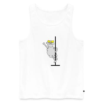 pôle moutons - Débardeur bio Premium Homme - blanc - Devant - AI Model Male 178 light (178cm)