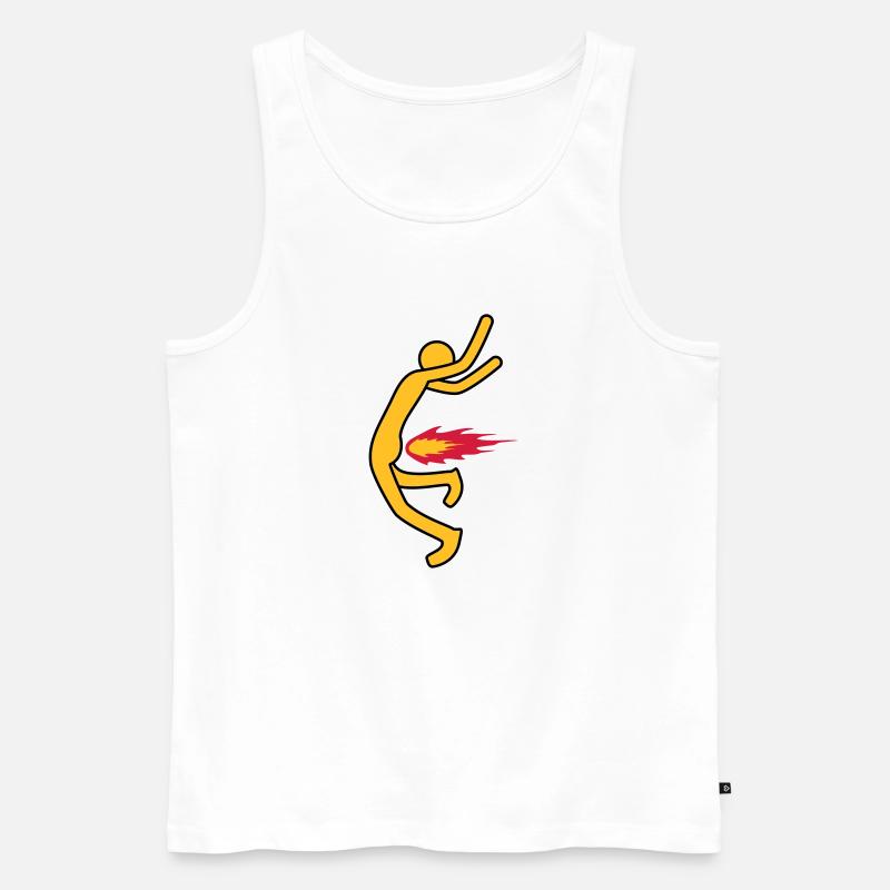 Fire Fart - Männer Premium Bio Tank Top - Weiß