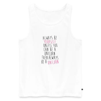 Always be a Unicorn - Débardeur bio Premium Homme - blanc - Devant - AI Model Male 178 light (178cm)