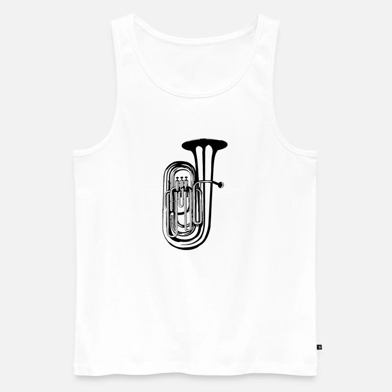 Tuba - Männer Premium Bio Tank Top - Weiß